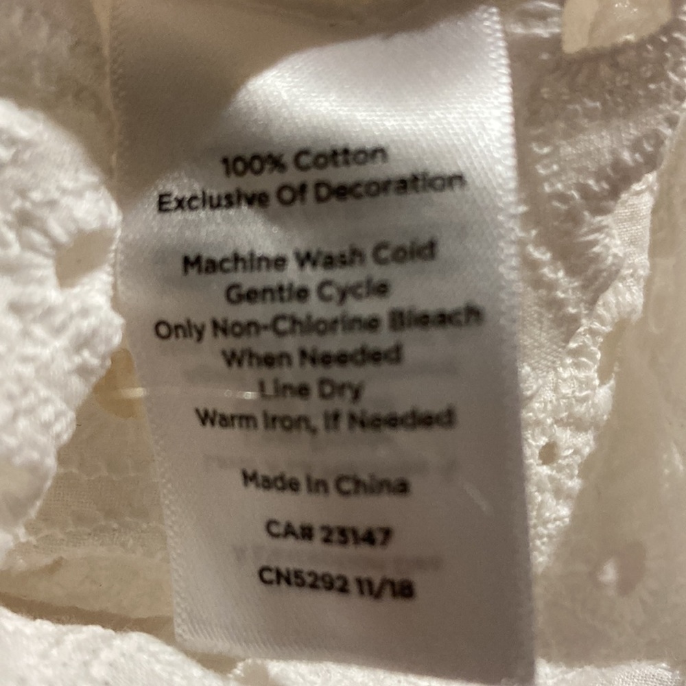 Talbots beach coverup 100% eyelet & cotton - Picture 3 of 3